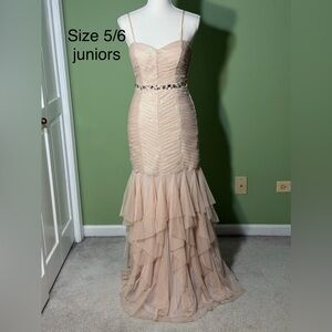 Elegant Cream Evening Gown